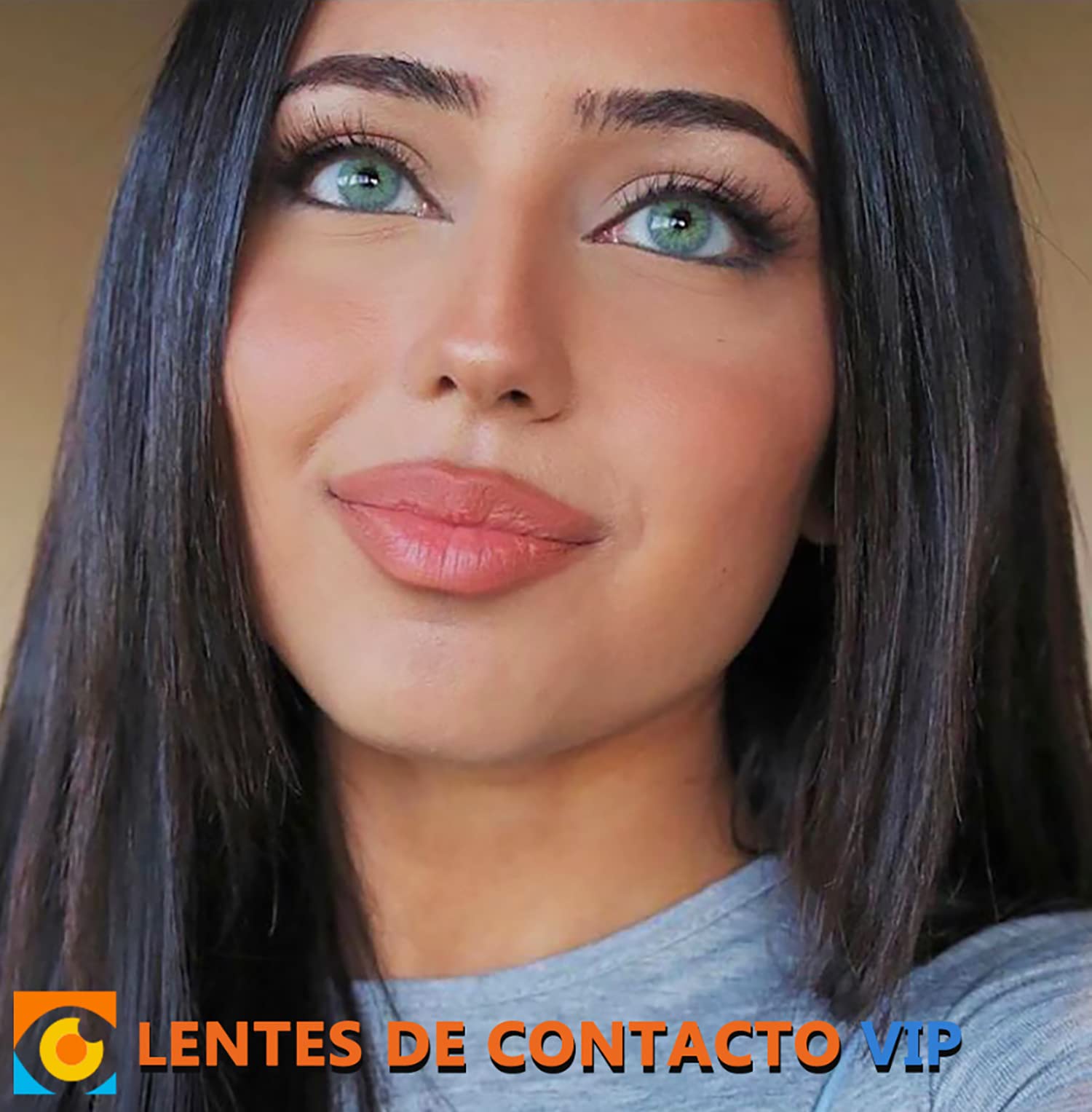 Lentillas de Contacto Color Verde con Gris Duración 1 Año + Kit de Accesorios Color Zircon VIP (2 Piezas) Sin Aro de Definición