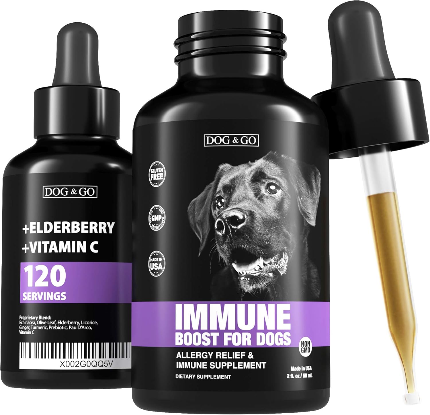 Dog Immune Booster Allergy Immunity Vitamins Liquid Multivitamin