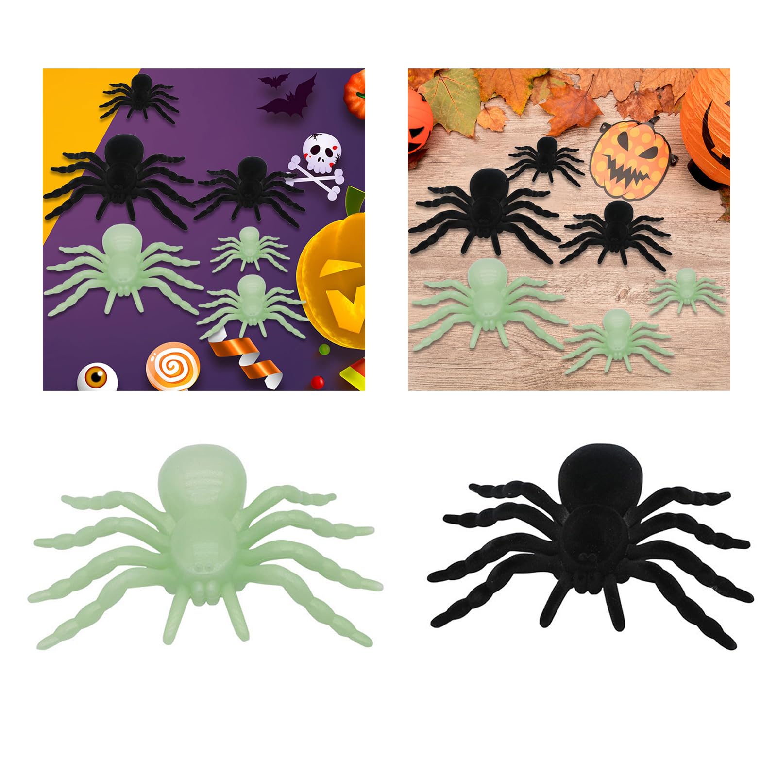 Paquete de accesorios portátil de plástico resistente para broma, elegante para los amantes de Halloween o decoración de eventos nocturnos