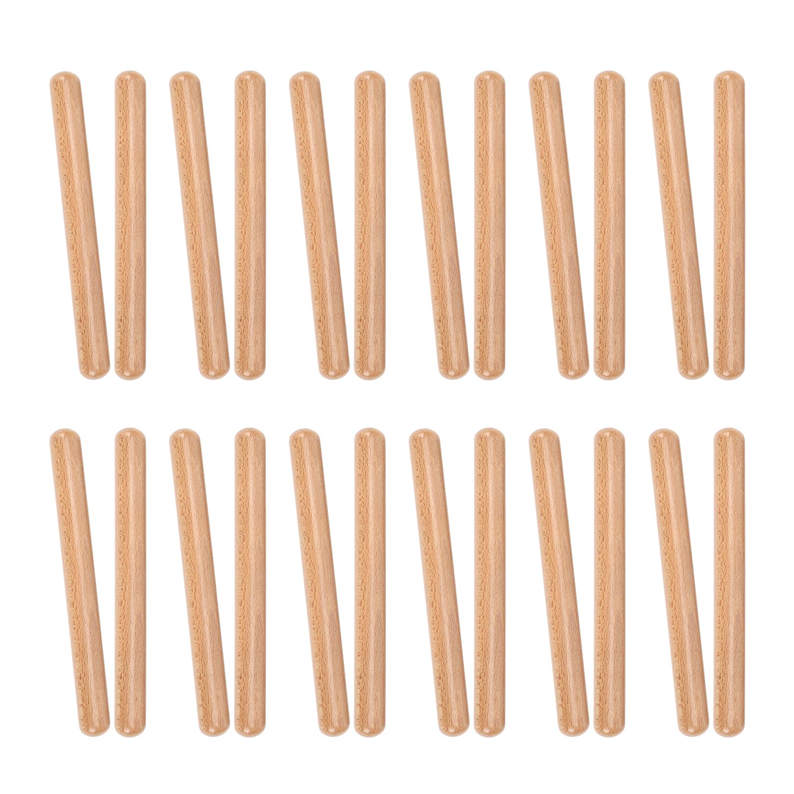 ZDAGELD 24 Pairs Wooden Rhythm Sticks, Beech Wood Music Education Percussion Instrument Orff Drumsticks for Kids Classroom Group Activities, Storage Bag Included — view 3
