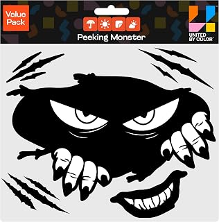 Peeking Monster Bumper Sticker Pack (Large), Waterproof Strong Adhesive Vinyl Decal for Cars, Trucks, Golf Carts, Vehicle Windows, Dents & Scratches - Large Vinyl Car Sticker