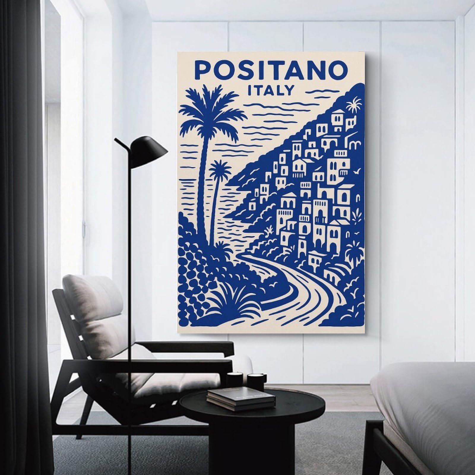 Junmoney Canvas Wall Decor Positano Italy Travel, 24x36inch(60x90cm), for Flats, Guest Rooms Or Compact Rooms, A Simple Refresh for Blank Walls