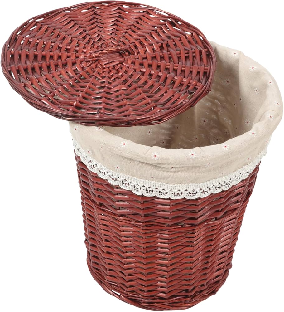 Amazon｜Zerodeko 柳ラタンランドリーバスケット 蓋付き 大容量編み