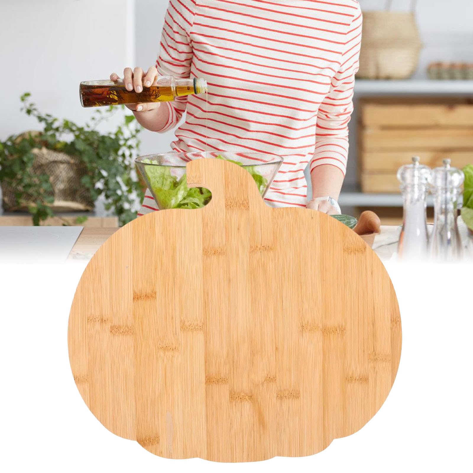 Tabla de cortar de bambú resistente, resistente a los moldes naturales, diseño frontal portátil, base antideslizante para cocina y preparaciones de alimentos, tabla de cortar higiénica de bambú para