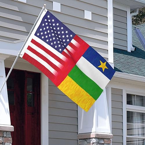 Miniatura 7 de Central African Republic America Flag Oil Painted 3X5 Ft Flag Double Sided Decor Banner Garden Flag for Outside Room Indoor