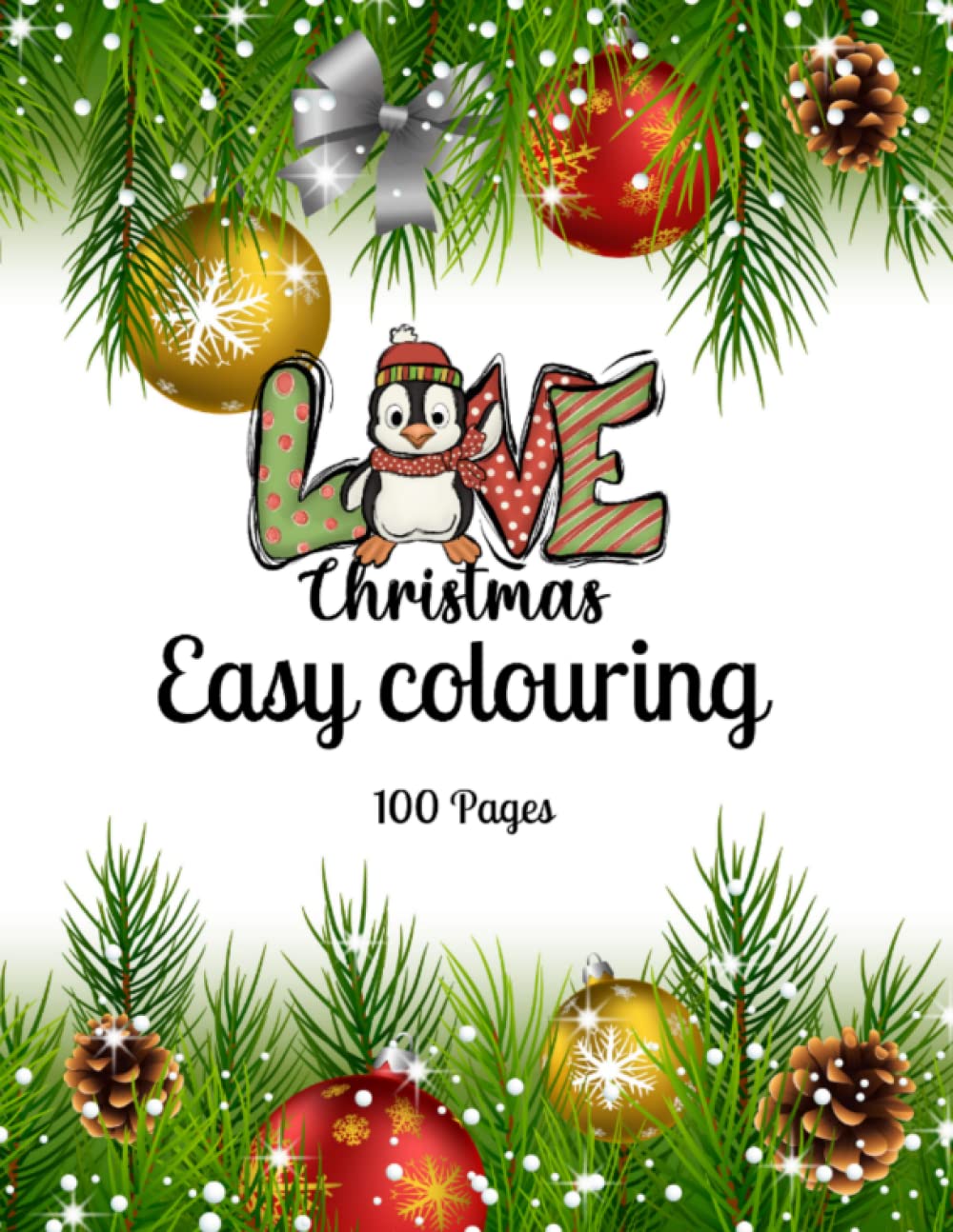 Christmas Coloring Book for kids or adults 100pp, 8.5 with 11inche, easy Christmas colouring books, all about Christmas, Santa Claus,: Christmas ... colouring books, all about Christmas