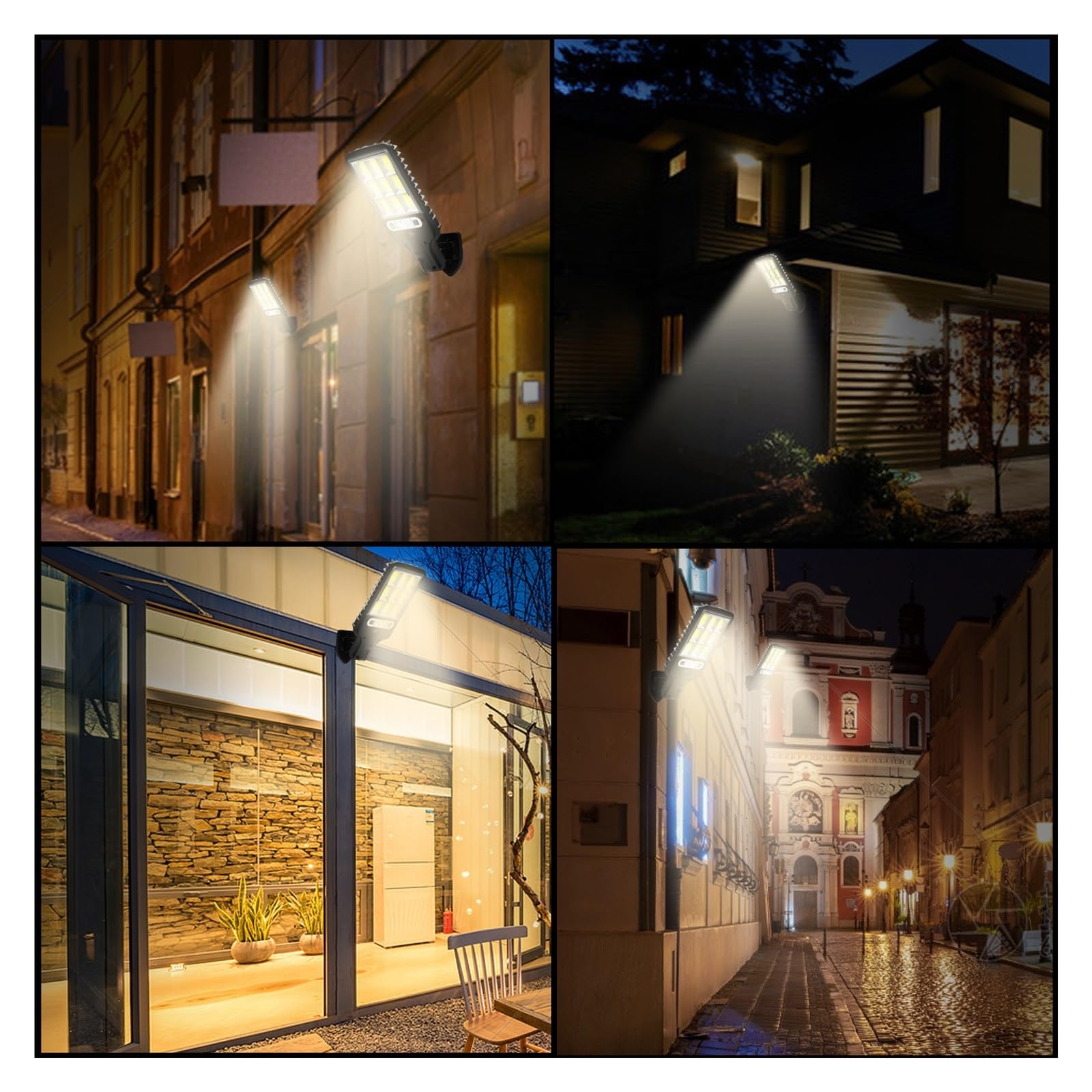 Zewnętrzna lampa solarna, LED Solar Street Lights Outdoor 3 Mode Wodoodporny czujnik ruchu Oświetlenie bezpieczeństwa do ogrodu Patio Path Yard Solar Kinkiet(TYN6165-72-4)