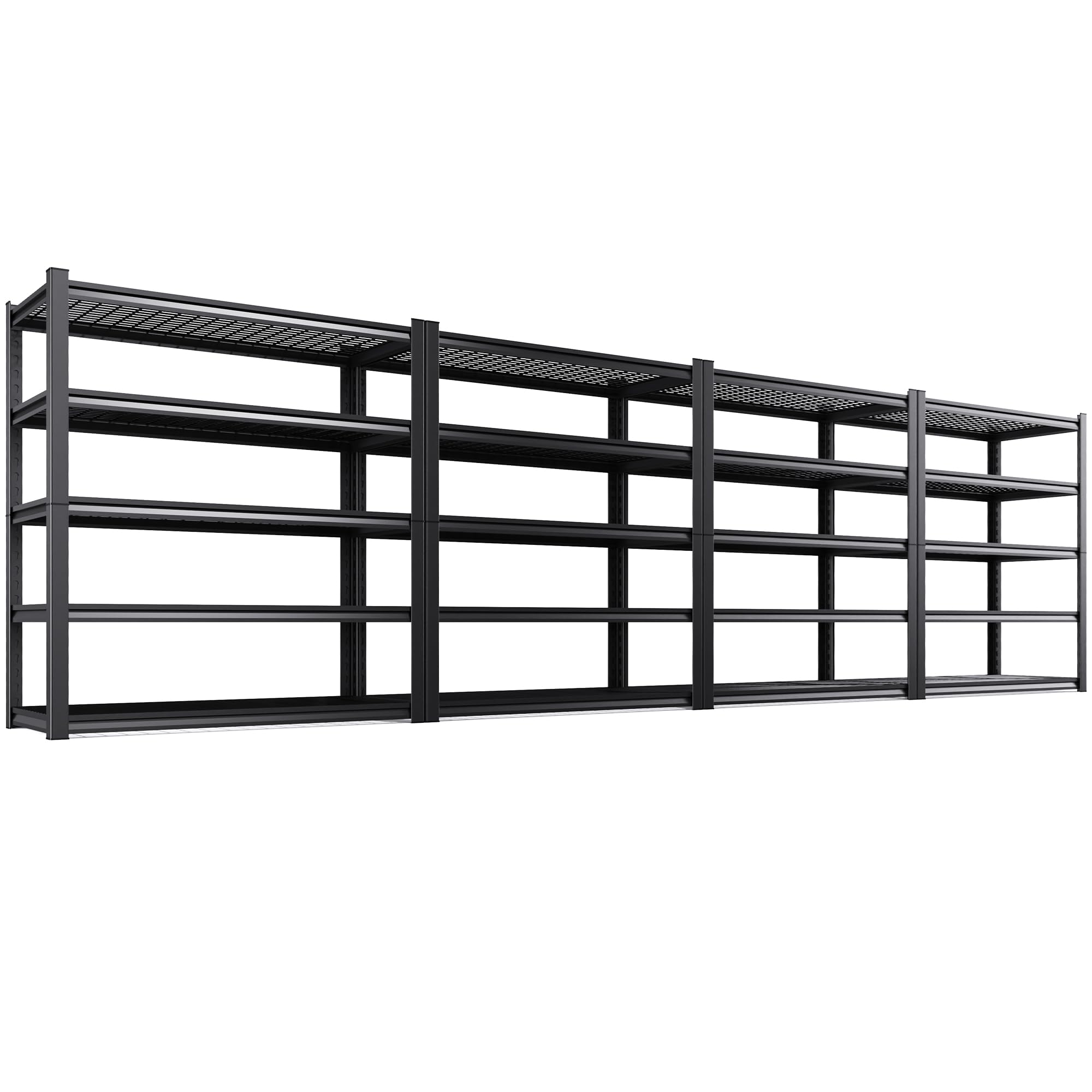 Set of 4 Garage Shelving-3000 lbs 5 Tier Storage Shelves,Adjustable Heavy Duty Metal Shelving Unit and Storage Large Wire Rack,Utility Steel Shelf for Warehouse Industrial Pantry Basement 71"x46"x18"