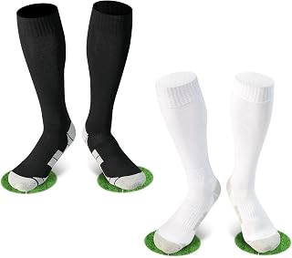 Calcetines de fútbol para niños y hombres, 2 pares, calcetines hasta la rodilla, calcetines deportivos largos de fútbol, rugby, voleibol, talla 30-47