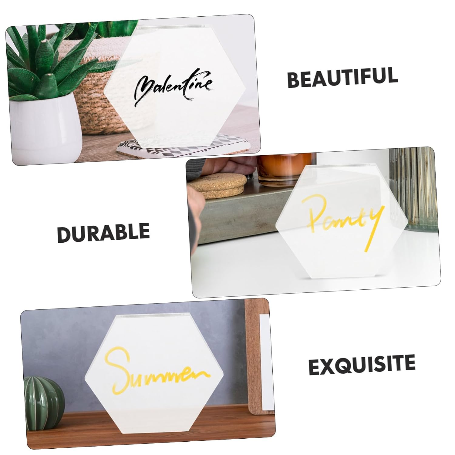 Zerodeko 20pcs Transparent Acrylic Boards for Crafts and Decorations Thick Lightweight and Easy to Clean for Art Classes and Parties