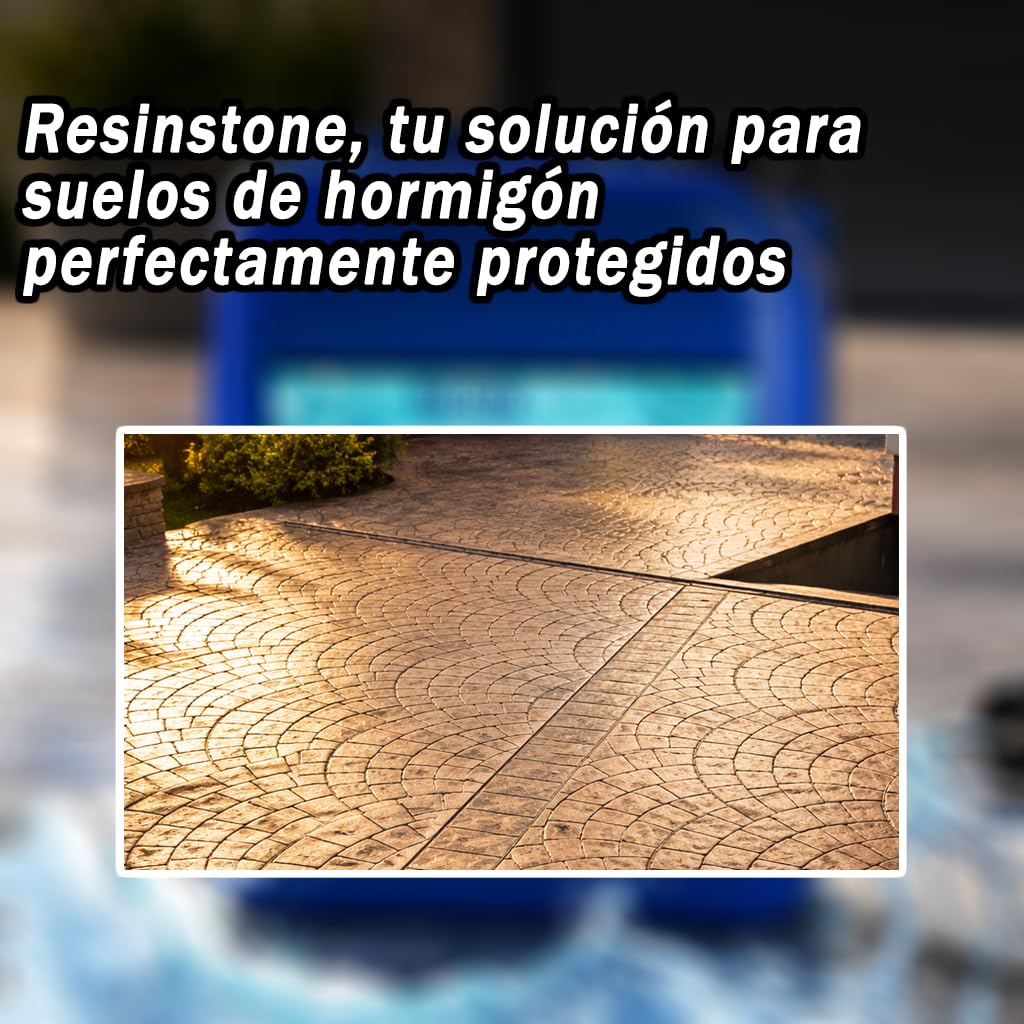 RESIN PRO - Resina metacrílica monocomponente ResinStone - Revestimiento para suelos de hormigón impreso, consolidante, impermeable, a prueba de polvo, transitable - 2 L 30m2.