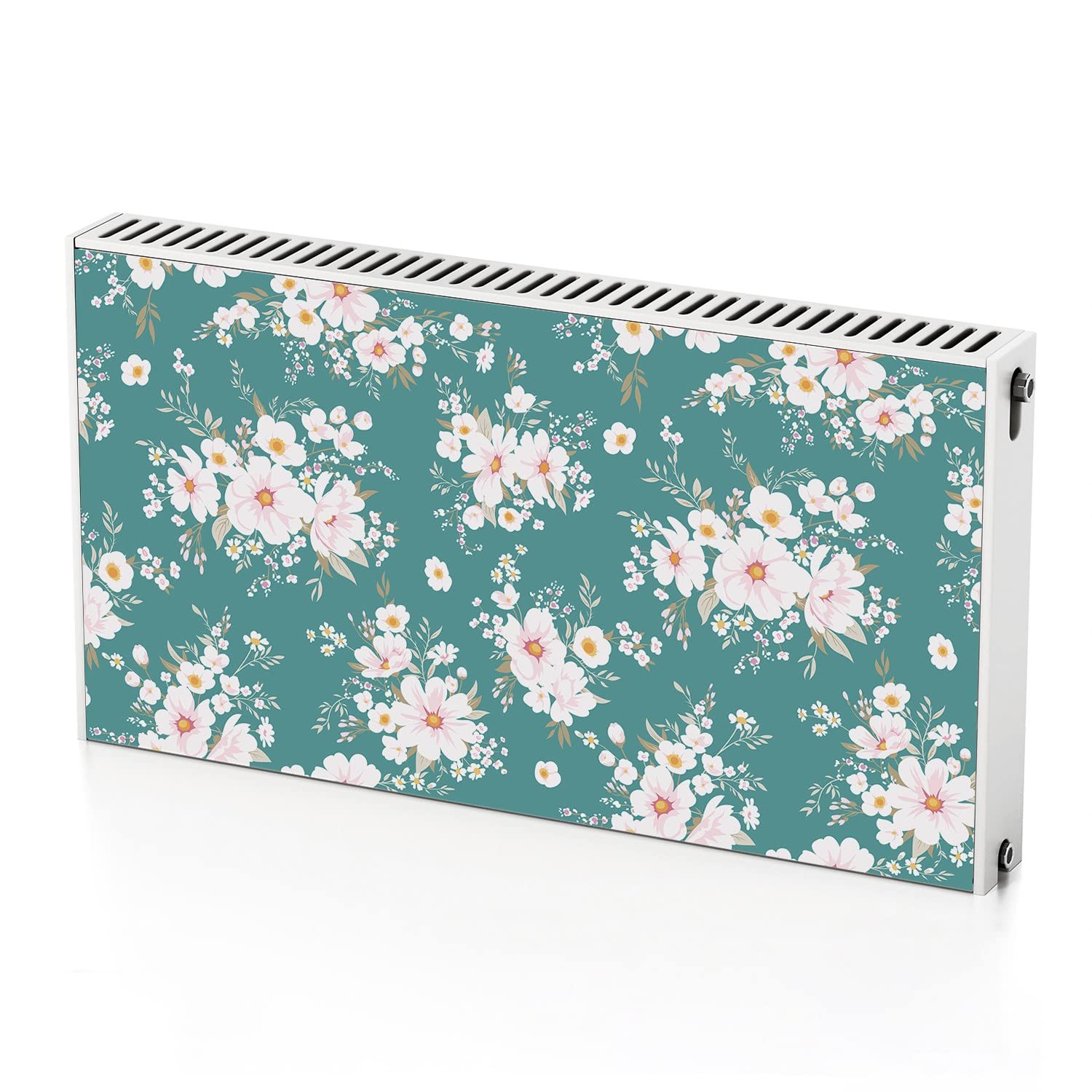 Aimant décoration de radiateur 110x60 cm et habillage magnétique floral