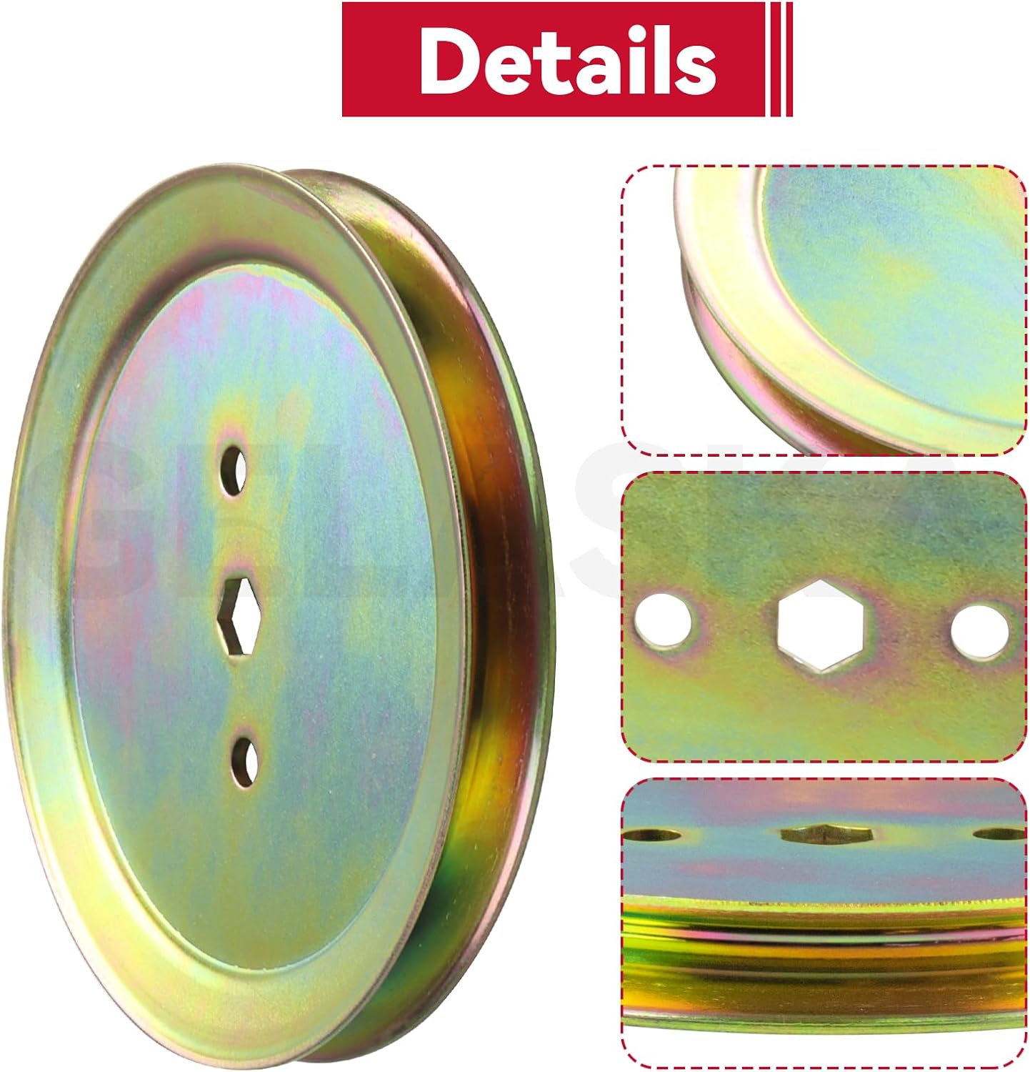 GELASKA 2 Pack GX20367 Spindle Pulley Replaces GX20367 John Deere Pulley, John Deere GX20367 Pulley, John Deere UC23728 for John Deere L100, L105, L110, La105, La110, D105, D110, D120, D130 Tractors