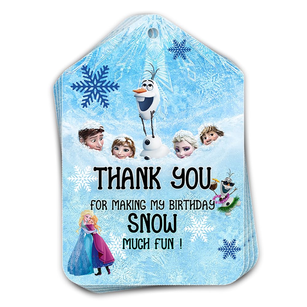 Suruchi StrokesFrozen Happy Birthday Theme Party Decoration Items for Girls Anna Elsa Gift Tag Set of 20 Multicolour