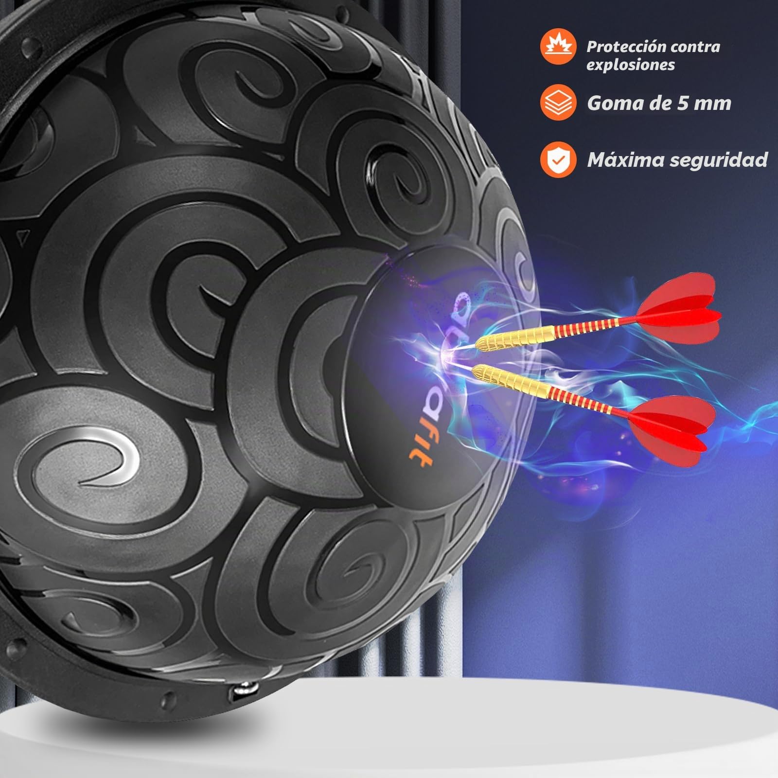 ATIVAFIT Entrenador de Equilibrio de Media Pelota con Correas para Yoga, balón de Equilibrio Antideslizante para Entrenamiento en casa, Fitness, Ejercicio, Entrenamiento de Fuerza, Gimnasio
