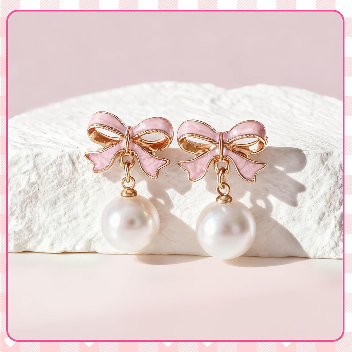 9Pcs Valentine's Day Basket Gifts for Her, Pink Woven Basket Birthday Gift Set Include Woven Basket, Cup, Earring, Flower Clip, Valentine Gift Stuffers for Mom Wife Daughter Teen Girlfriend - Image 6