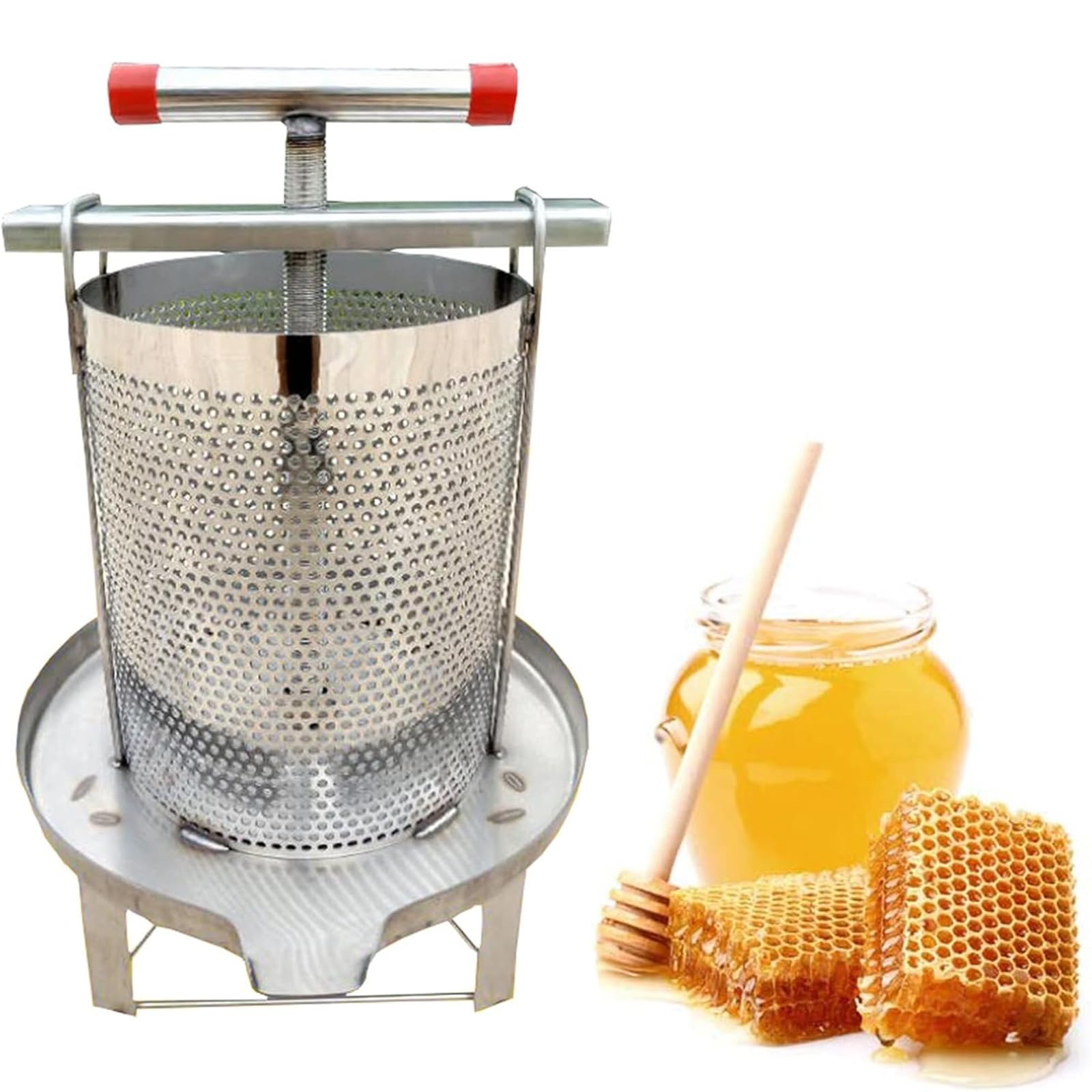 Extractor Manual De Miel De Acero Inoxidable, Tamaño Panal, 2in1 Extractor De Miel, Accesorio Tangencial con Accionamiento Manual, Accesorio para Apicultores