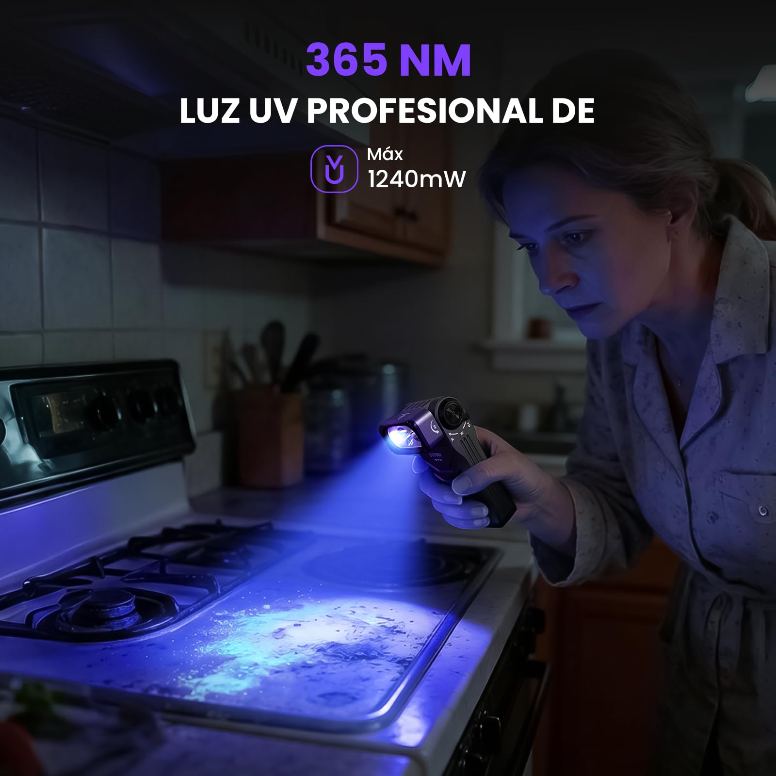 Sofirn ST2 EDC 3000LM LED Linterna 3 en 1 Luz Blanca + 660nm Luz Roja + 365nm UV Luz Negra Recargable USB-C, Magnética con Clip, IPX6 para Trabajo, Taller, Exterior