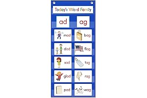 Auchq Word Family Pocket Chart: Phonics Learning for Home & Classroom