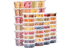 Glotoch Value Pack of Plastic Deli Containers with lids