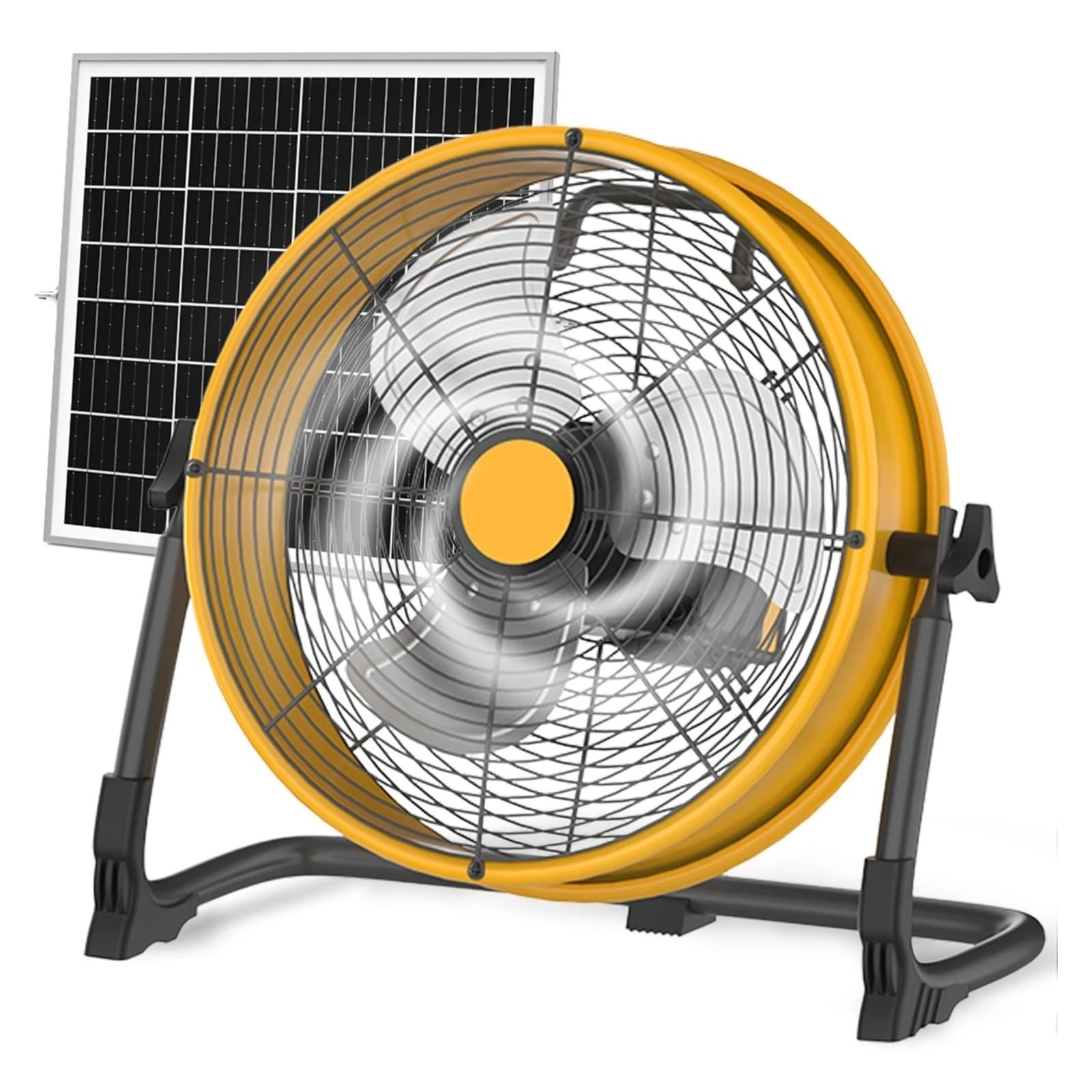 Ventilateur de table portable 12 pouces rechargeable avec panneau solaire