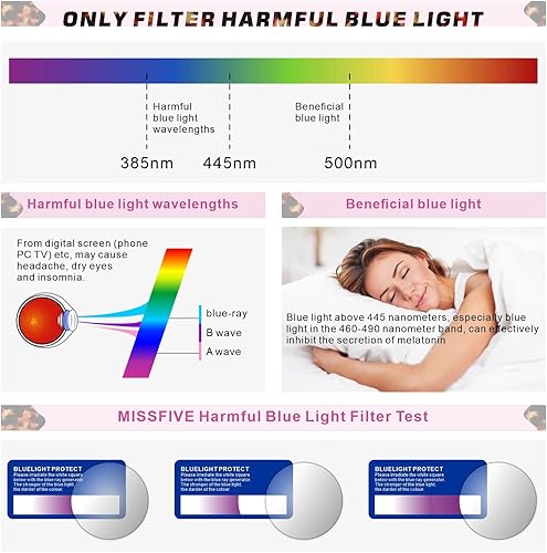 Miniatura 4 de Missfive Anteojos de Lectura de Metal Multifocales Progresivos Premium para Mujeres y un Estuche, Bisagra de Resorte de Calidad con Bloqueo de Luz