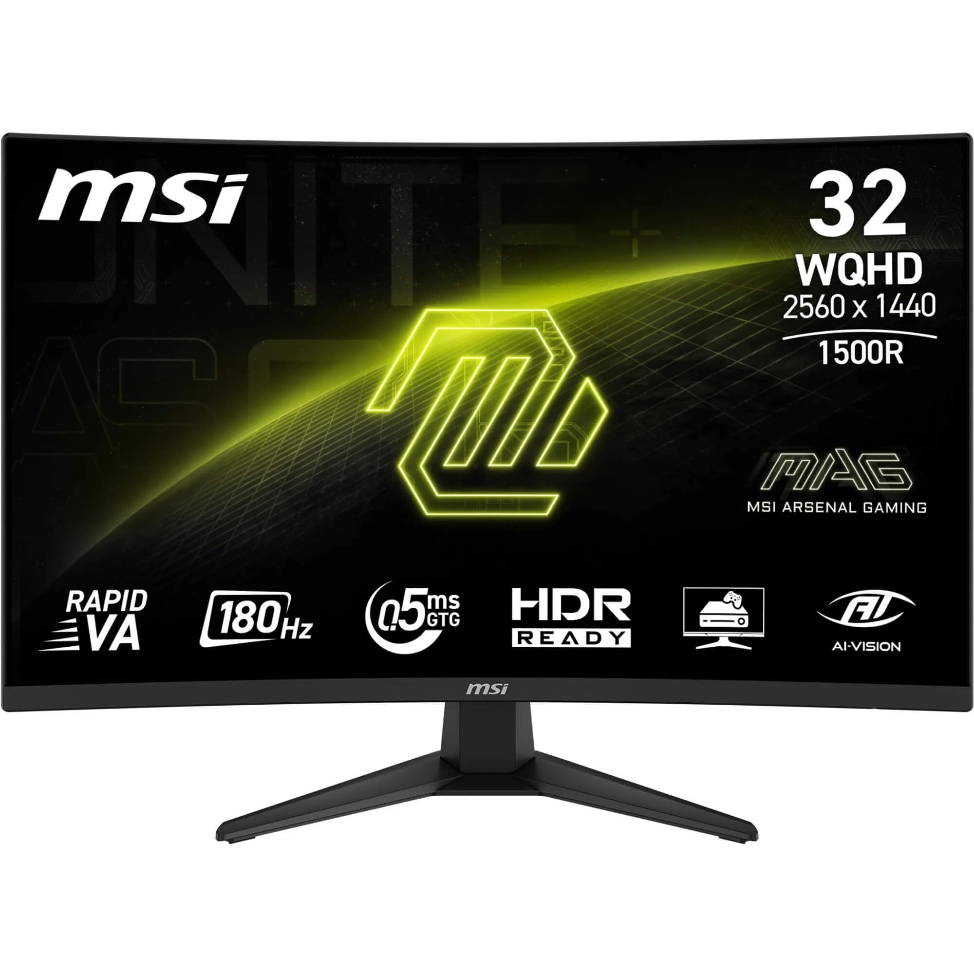 MSI MAG 321CQF E18 Monitor PC 80 cm [31.5] 2560 x 1440 Pixel Wide Quad HD Nero (MSI 31.5 VA MON CURVED MAG 321CQF E18)