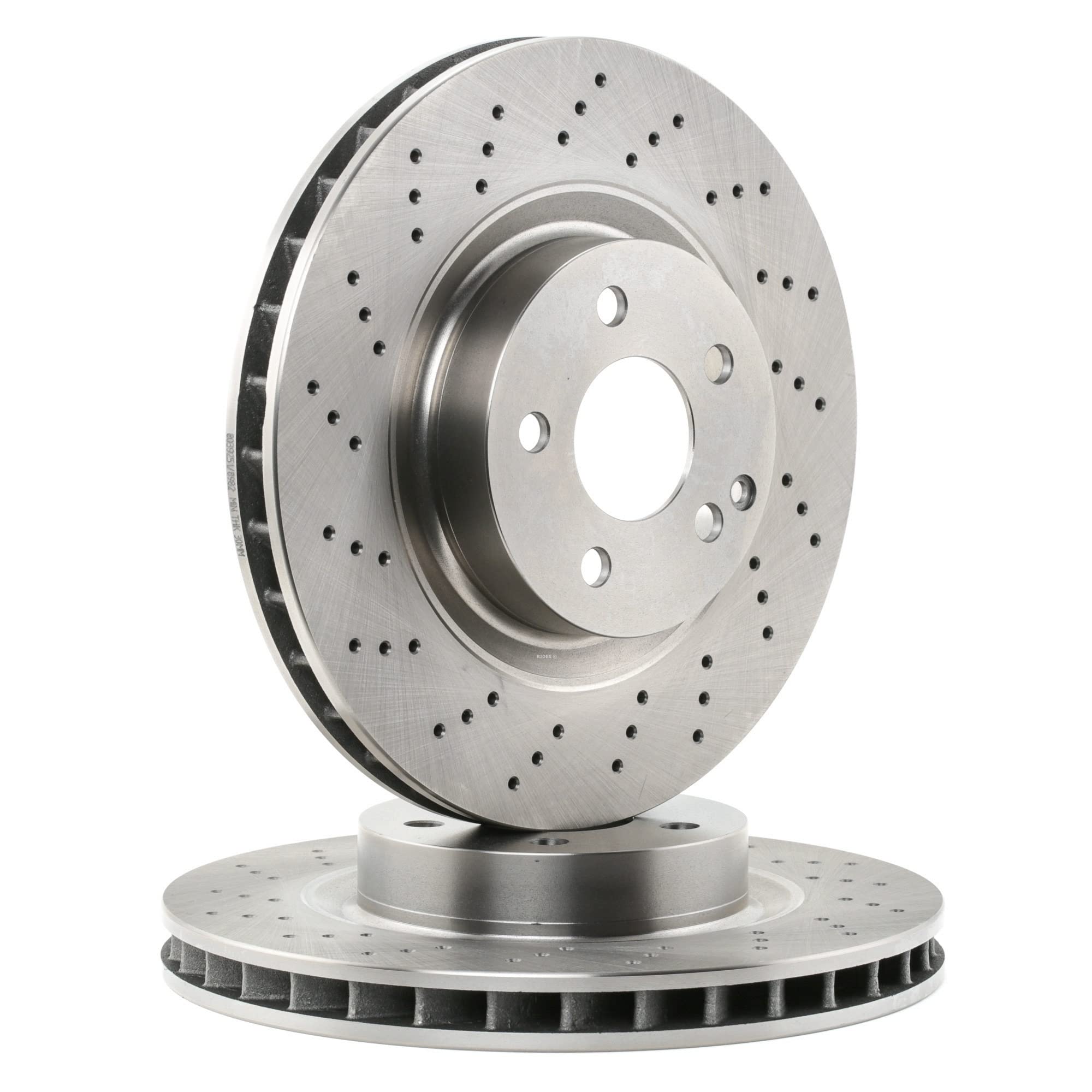 RIDEX 82B0562 2x Disco de freno Delantero sin tornillos Compatible con MERCEDES-BENZ Clase E Sedán W211
