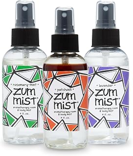 Indigo Wild Mist Room & Body Spray - Aromatherapy Essential Oil Spray - Natural Body Mist & Room Spray - Rosemary-Mint, Patchouli & Lavender Scents - 4 fl oz (3 Pack)