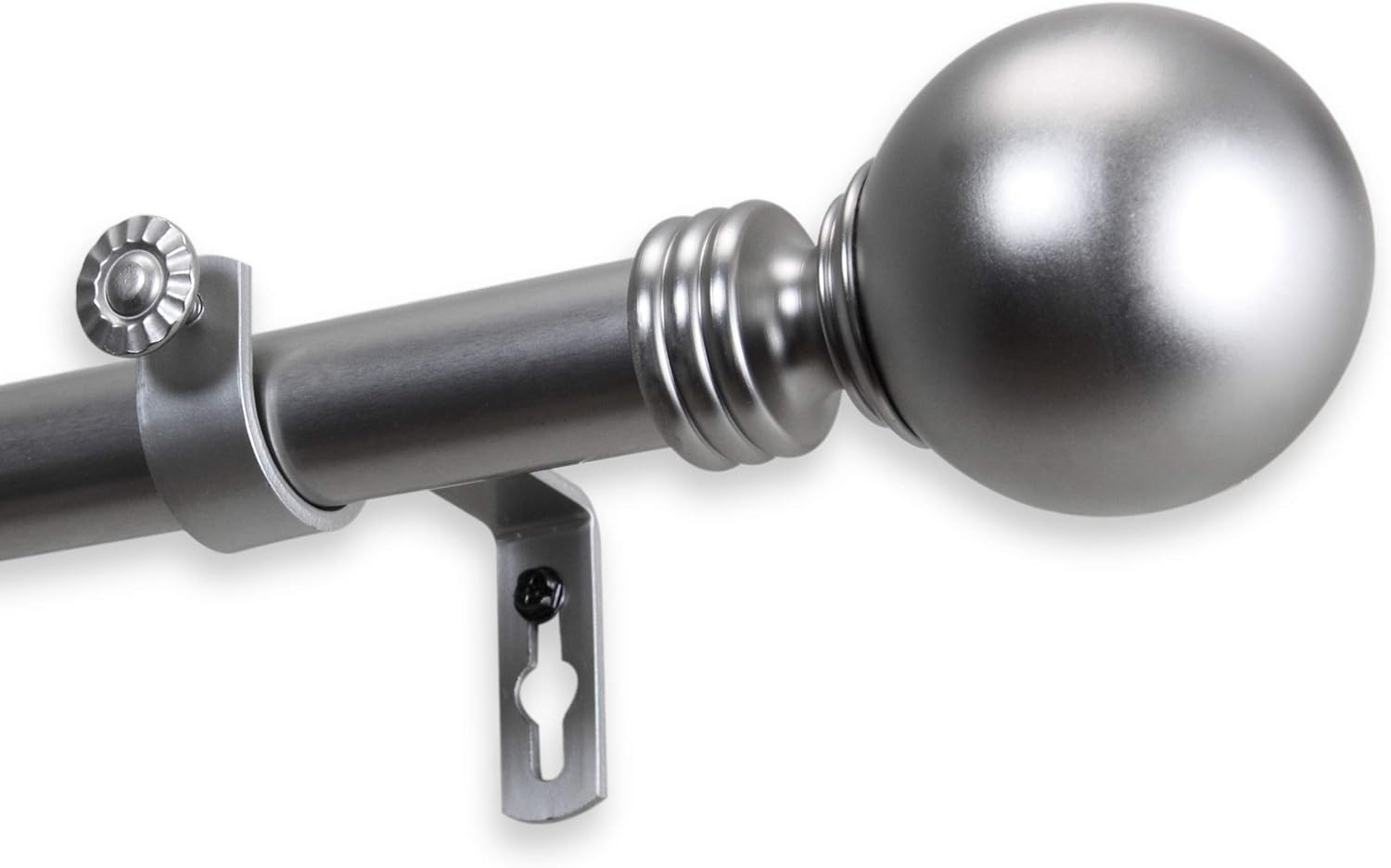 Rod Desyne 100-01-992-D 1" Globe Double Curtain Rod, 120-170 inch, Black : Home & Kitchen