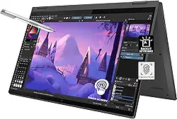 Lenovo IdeaPad Flex 5 5i 15,6" FHD 2 em 1 tela sensível ao toque (Intel 4-Core i7-1165G7, 16GB RAM, 512GB PCIe SSD, webcam, caneta ativa), laptop conversível IPS Full HD, impressão digital, retroiluminado, Windows 11 Home