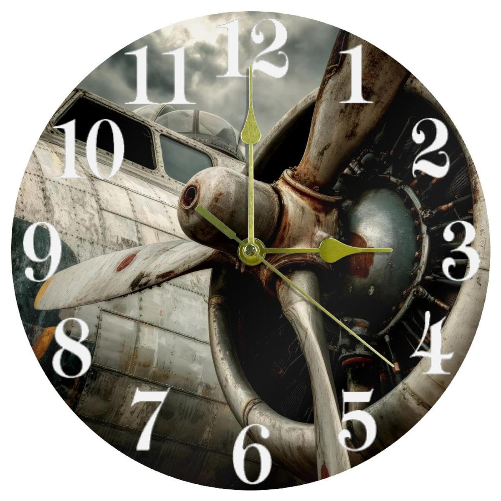 Horloge murale vintage Old Aircraft pour décorer votre cuisine ou salon rétro chic