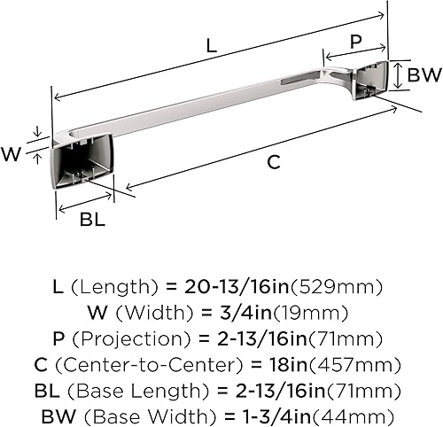 Vista 78 de Amerock BH36012BBZ - Toallero dorado champán Accesorio de baño Highland Ridge 7-7/16 pulgadas (7.441 in) de longitud Toallero de mano