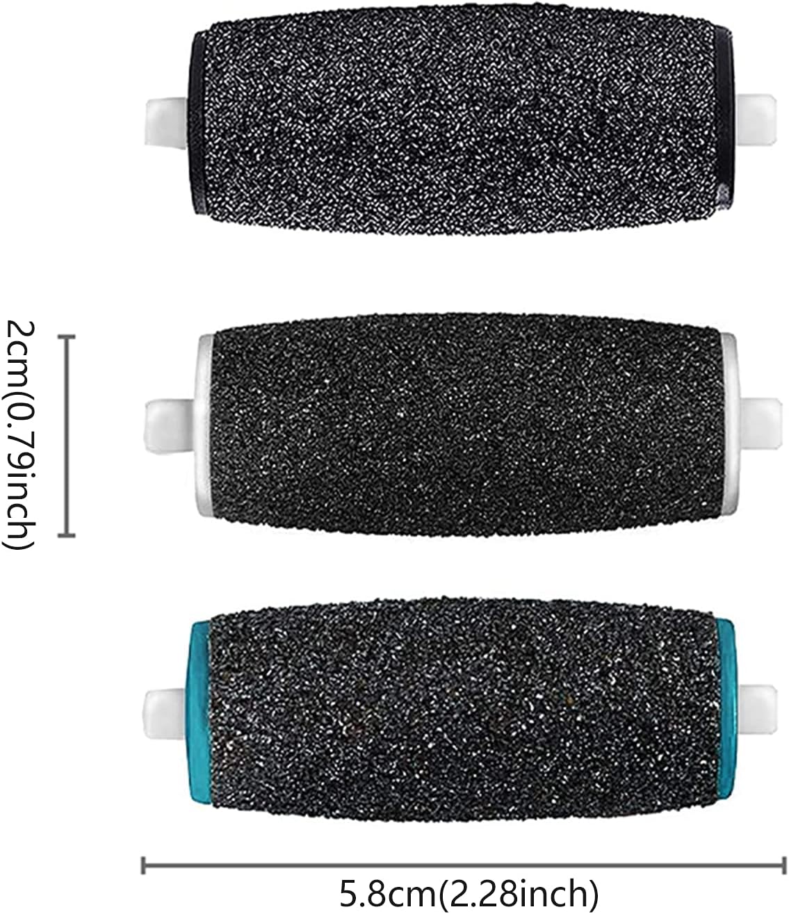 Ealicere 9 pcs Replacement Foot File Roller Heads,Foot File Refills