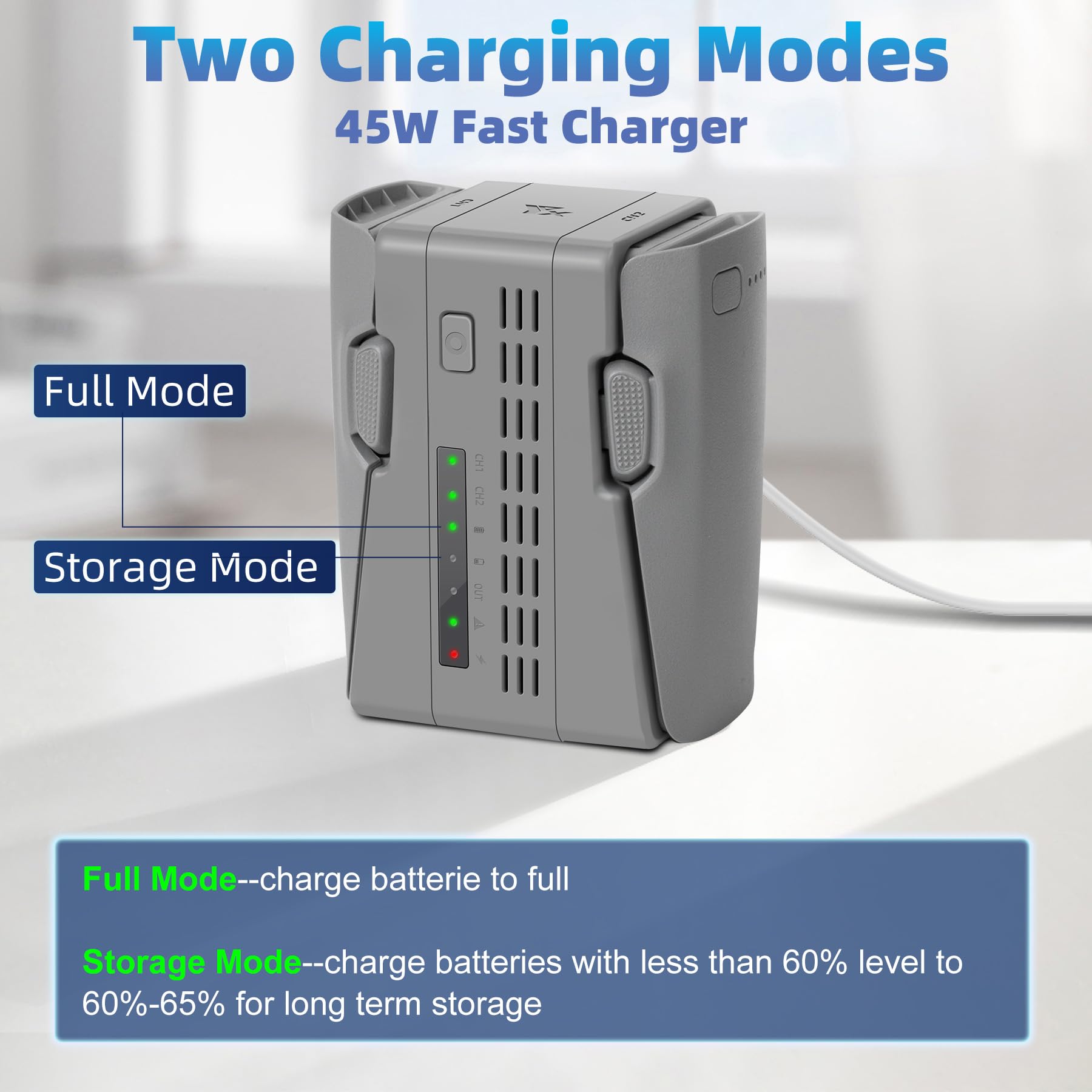 Chargeur de batterie 45 W avec charge de stockage pour drone DJI Neo 2, hub de charge bidirectionnel bidirectionnel, charge rapide deux batteries accessoires