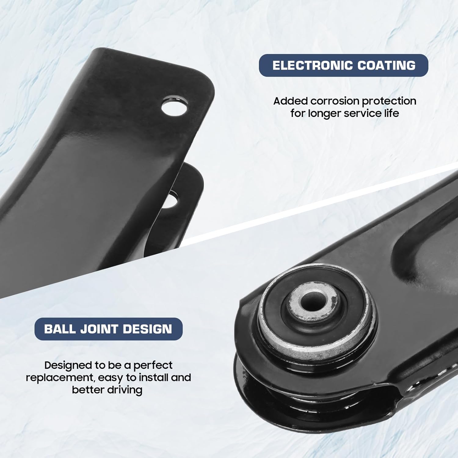 K640797 K640773 Front Upper and Lower Control Arms Suspension Kit Fit for 1999 2000 2001 2002 2003 2004 Jeep Grand Cherokee -4pc Set