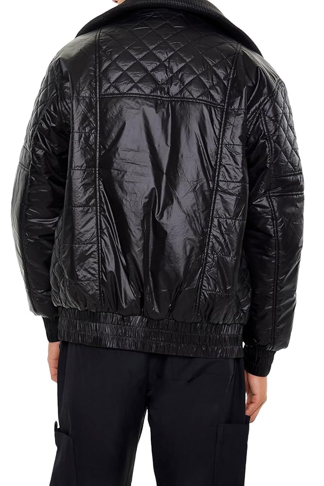 ジャケット・アウター MNMM PADDED REVERSIBLE JACKET / BLACK 3 Forever 21 Men's Quilted Bomber Jacket, Black, Small at