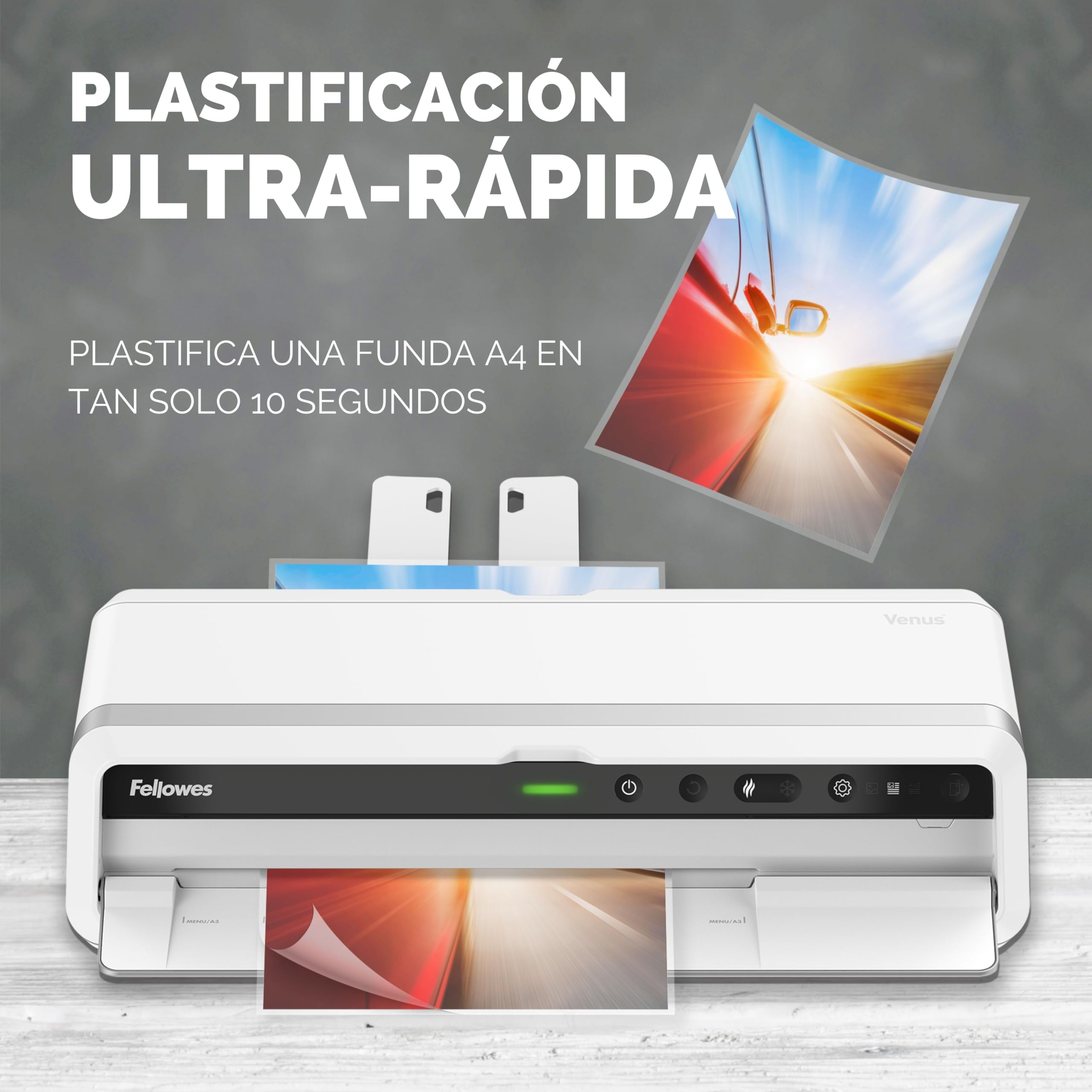 Fellowes LX Venus A3 Plastificadora documentos 250 micras uso intensivo blanco