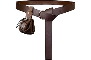 Crafted Medieval O Ring Belt with Portable Drawstring Pouch: Experience a Touch of the Past