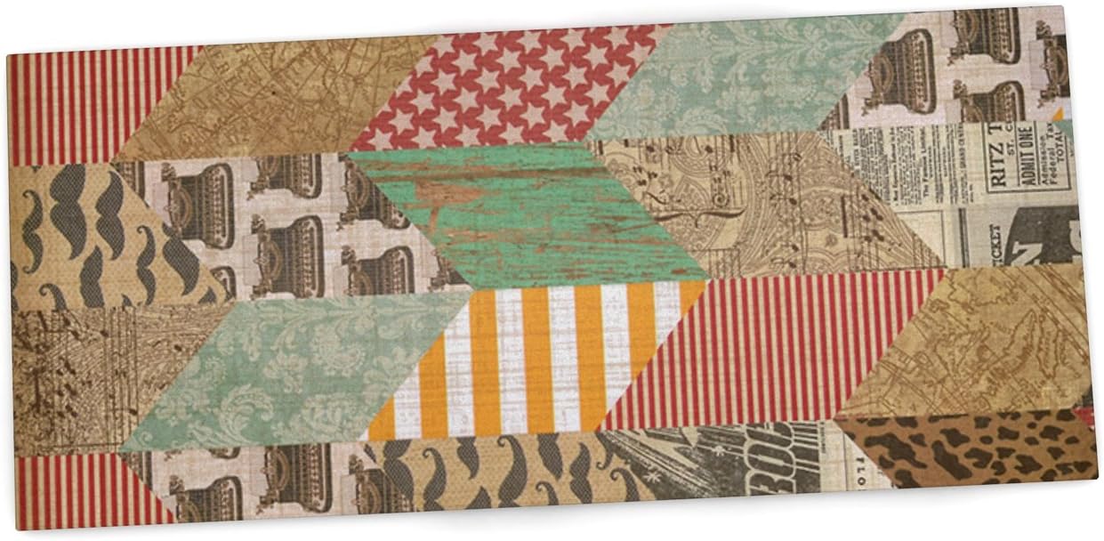 Heidi Jennings "Hodge Podge" Vintage Texture Office Desk Mat, Blotter, Pad, Mousepad, 13 x 26-Inches