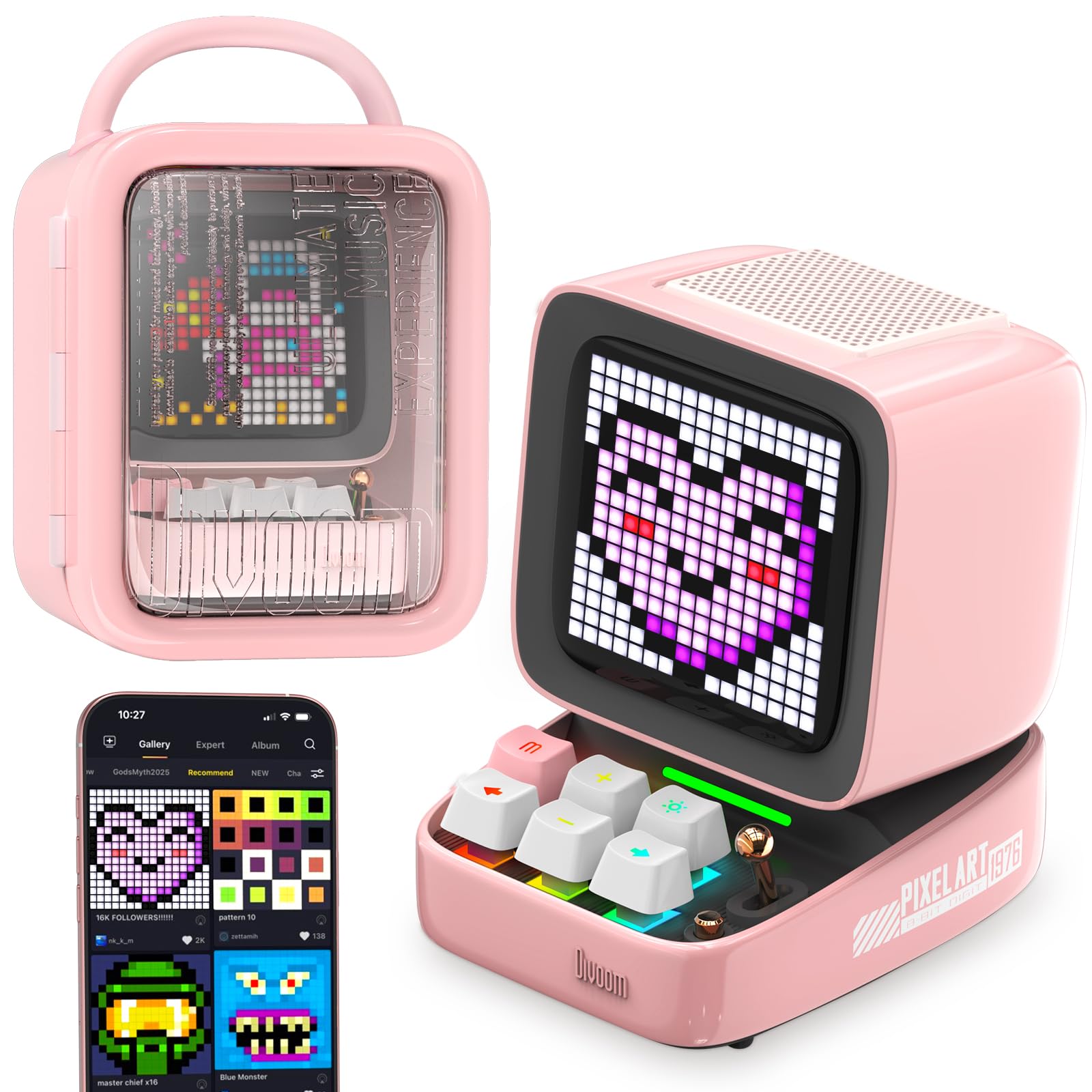 Divoom Ditoopro Pixel Art Speaker, Retro Bluetooth Speaker