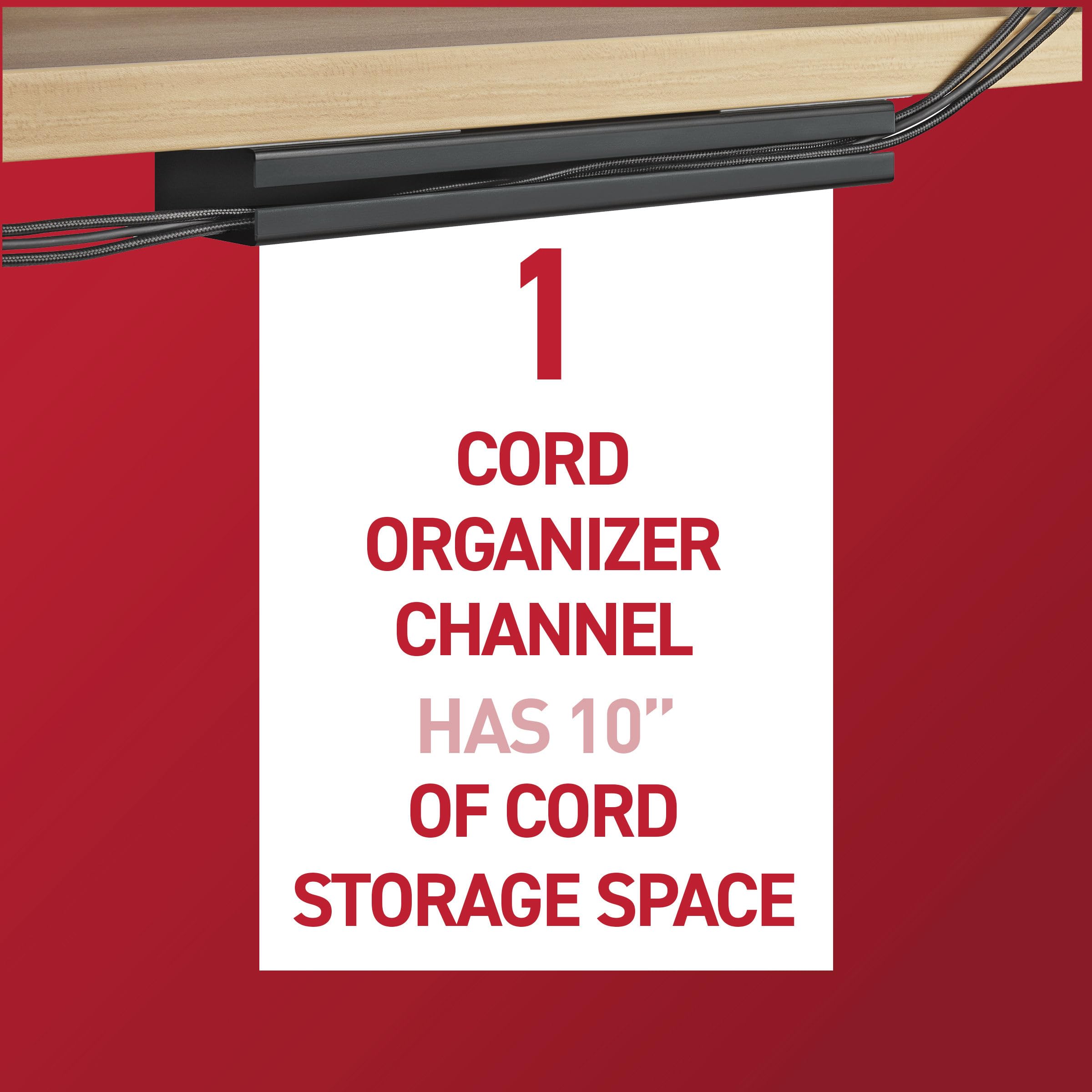 Command Kabel-Organizer-K, 1 K mit 8 Streifen, 25,4 cm Kabelaufbewahrung, schwarz, ideal für die Organisation von Elektronik ohne Beschädigung unter dem Schreibtisch oder der Wandhalterung