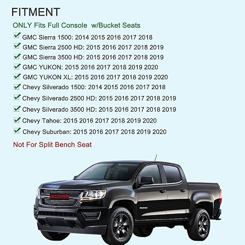 Miniatura 2 de JKCOVER Compatible con Chevy SilveradoGMC Sierra 2014-2018 y Chevy Tahoe SuburbanGMC Yukon 2015-2020 accesorios de bandeja organizadora de consola
