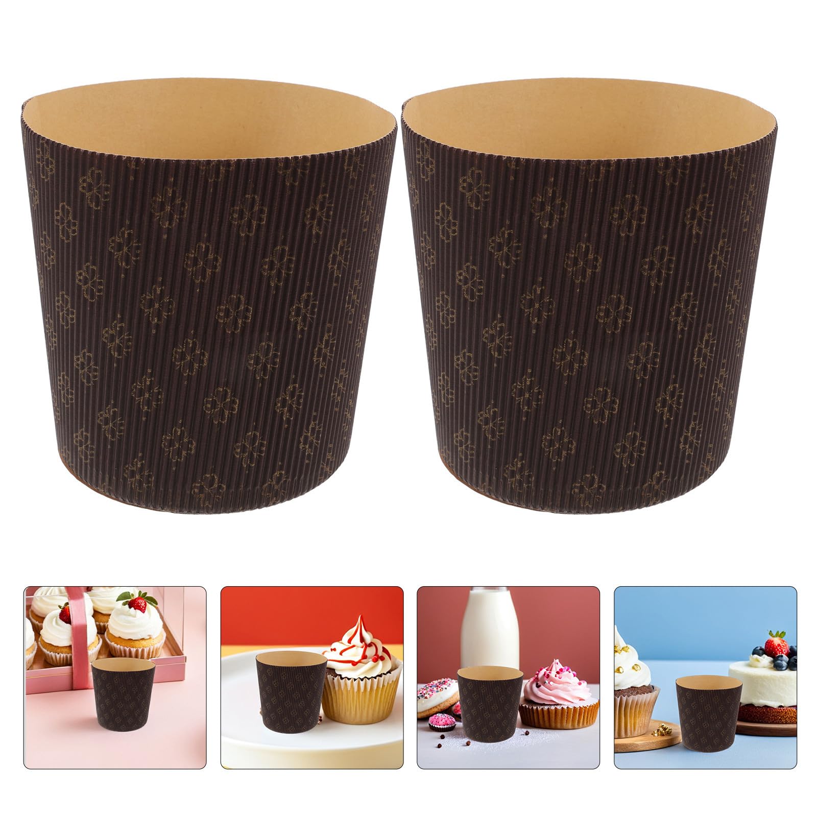 CHILDWEET Moldes para Panettone de Papel Antigrasa para Hornear 30piezas, Resistentes y Elegantes, Ideales para Celebraciones y Resultados Uniformes en Repostería