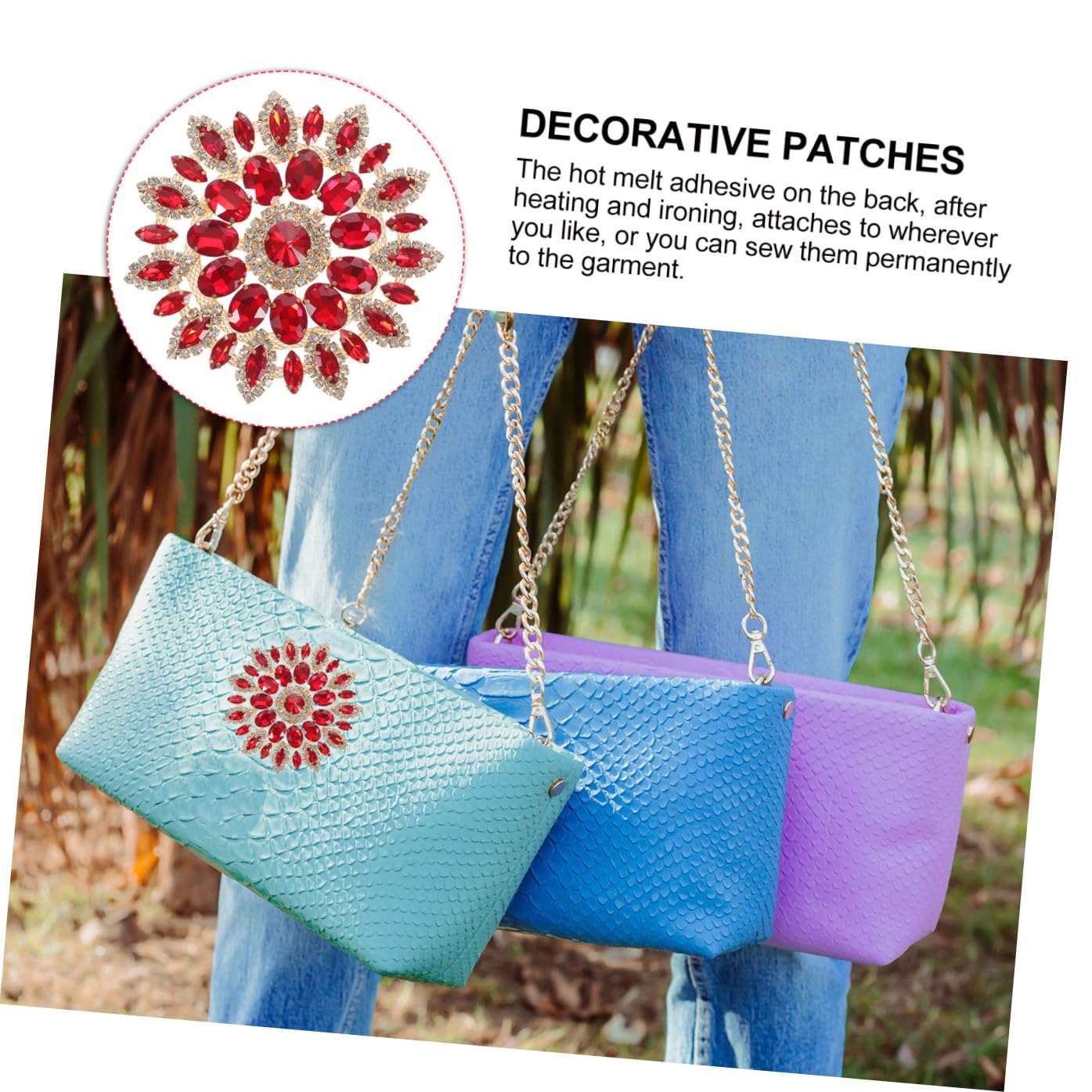 TEHAUX 2pezzi Patch Decorativa Termoadesiva Forma Creativa Per Abbigliamento Panno Applicato Per Riparazione e Decorazione Di Vestiti Borse e Accessori