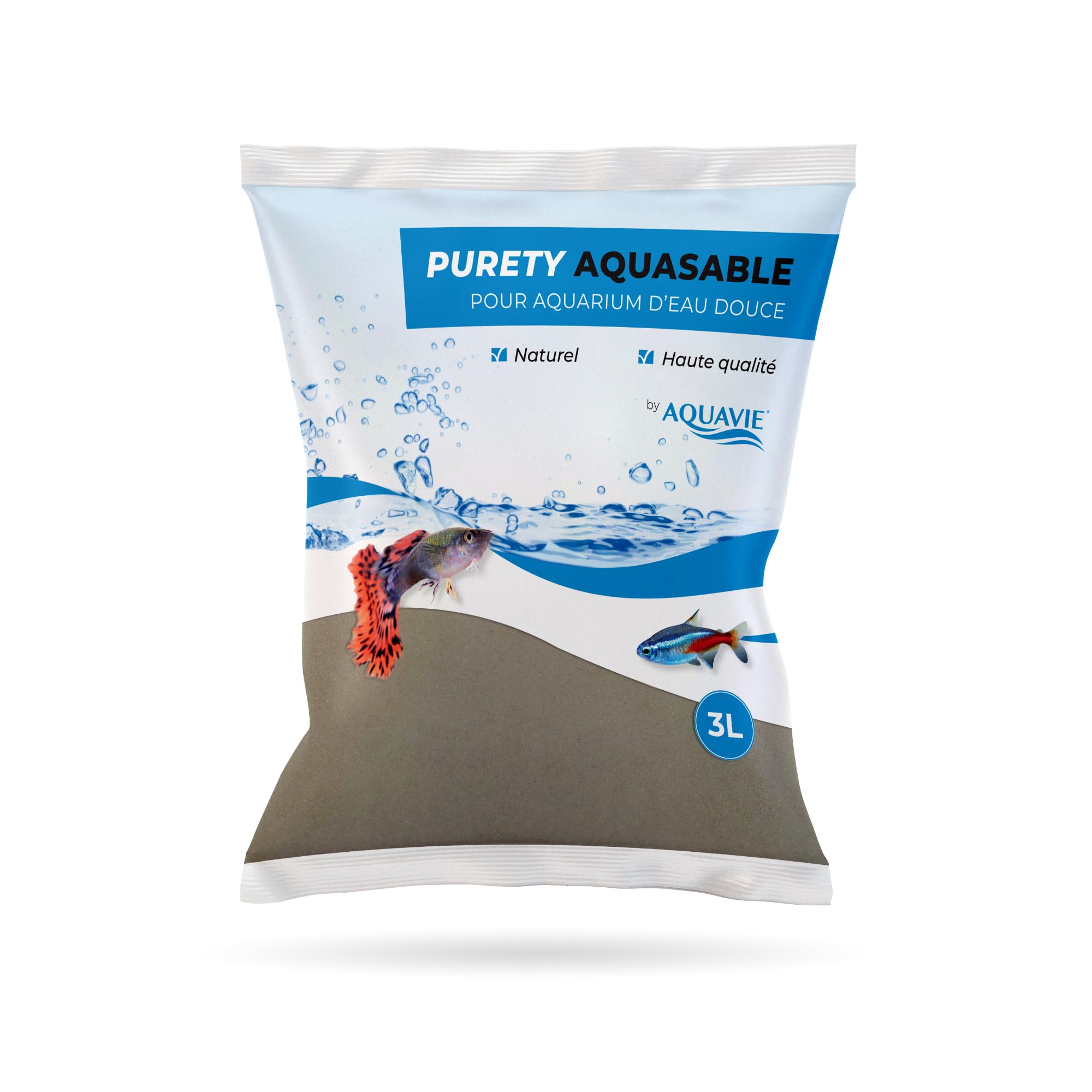 Aquavie - Aquasable Nature - Sable pour Aquarium - Beige - S0-3L