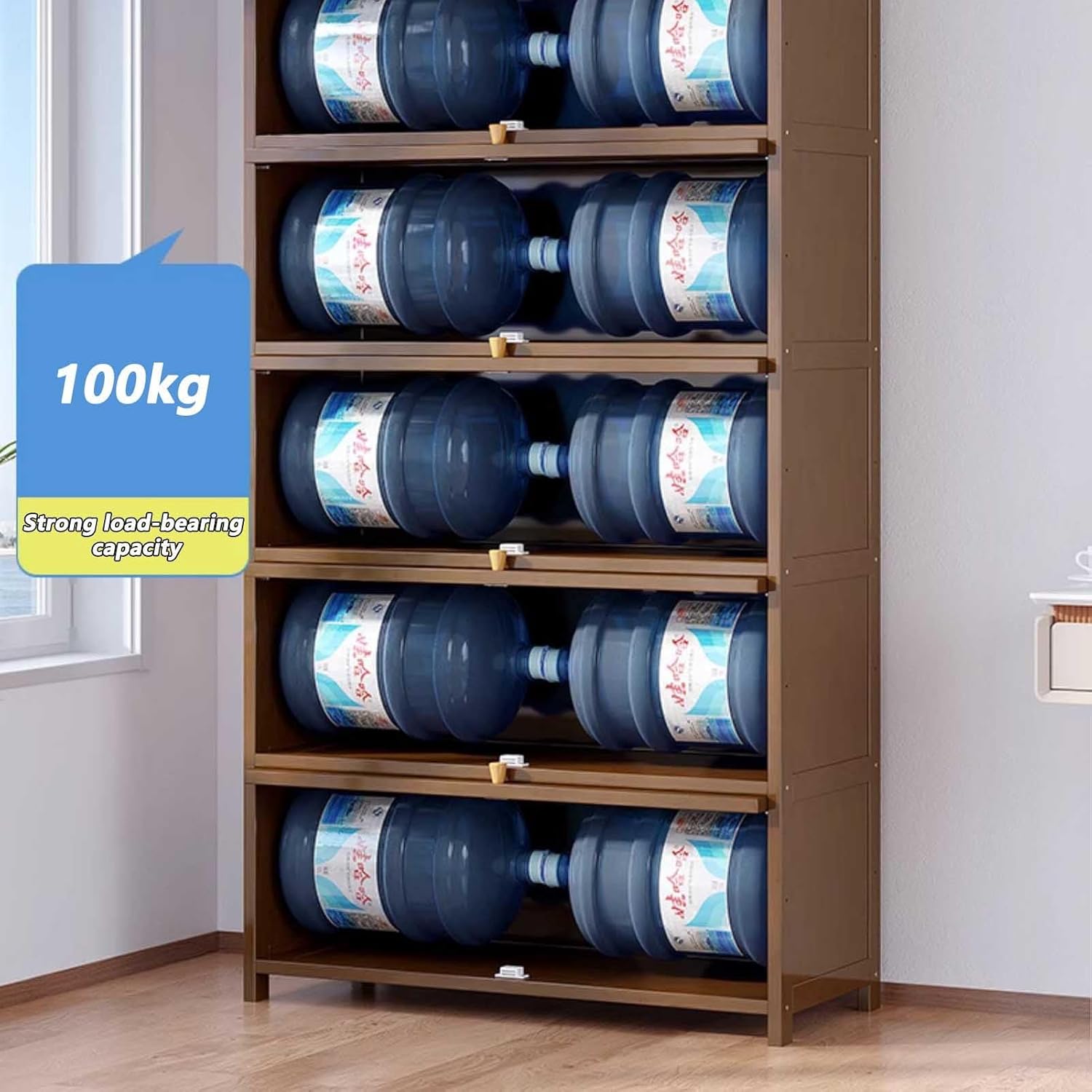 Free-Standing Glass Display Cabinet, 2-4tier Bookcase Storage Cabinet, Sealed and Dust-Proof, Curio Display Case Made of Natural Bamboo Material, Flip-top Door Design(2f,70cm/27.6in)