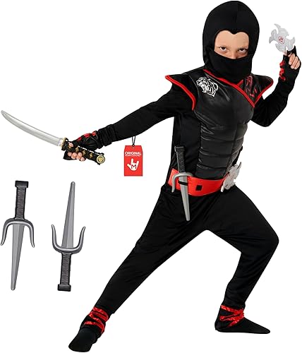 Morph - Disfraces de ninja para niños y niñas, disfraz de ninja de Halloween para niños