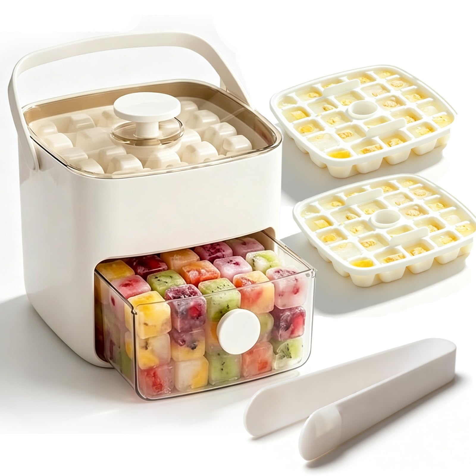 Amazon.com: 48 Cube Ice Maker with Easy Press Lid, Double-Deck