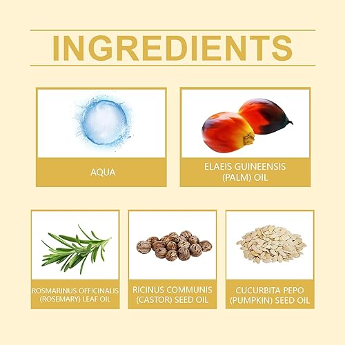 Miniatura 7 de Aceite de batana para el crecimiento del cabello, batana líquida 4 en 1, romero, ricino, aceite de semillas de calabaza para el crecimiento del